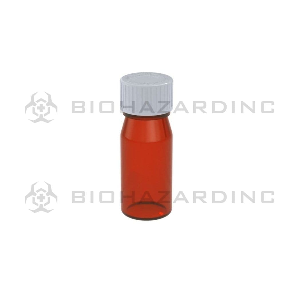 Child Resistant | Oval Bottles w/ Caps | Amber - 1oz - 325 Count Oval Bottles Biohazard Inc   
