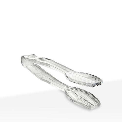 6" Polycarbonate Flat Grip Tong - Clear