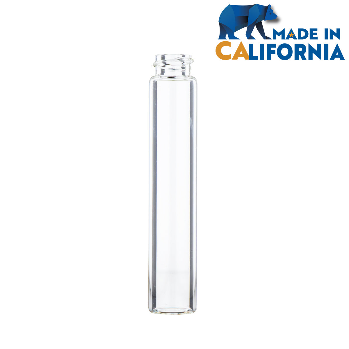 Glass Vial | Clear Glass Pre-Roll Tube | 18mm - 110mm - 240 Count Child Resistant Blunt Tube Biohazard Inc   