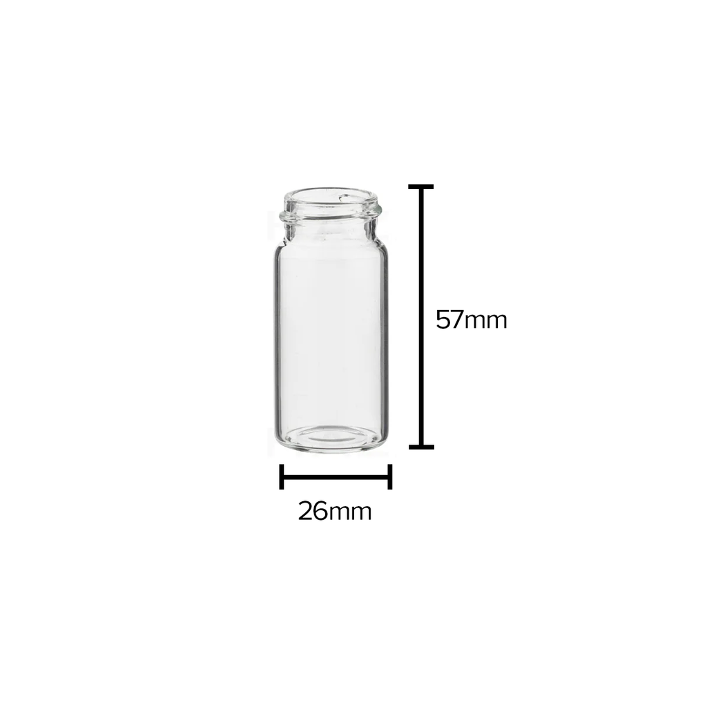 Glass Vial | Clear Glass Vial | 24mm - 5 Dram - 144 Count Glass Vial Biohazard Inc 