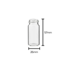 Glass Vial | Clear Glass Vial | 24mm - 5 Dram - 144 Count Glass Vial Biohazard Inc 