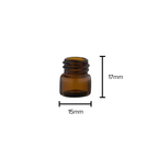 Glass Vial | Amber Glass Vial | 13mm - 1/5 Dram - 144 Count Glass Vial Biohazard Inc  