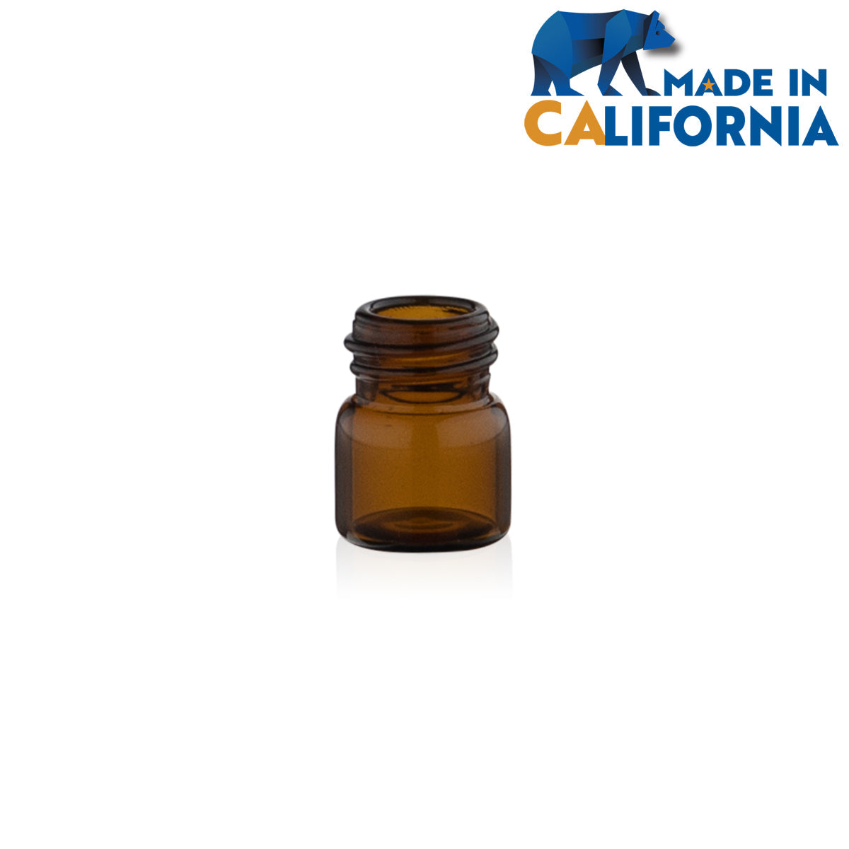 American Glass Vial | Oil Vial 13/425 Thread | 19mm - Amber - 144 Count - Biohazard Inc