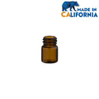 Glass Vials | Amber Glass Vial | 13mm - 1/2 Dram - 144 Count Glass Vial - Biohazard Inc   