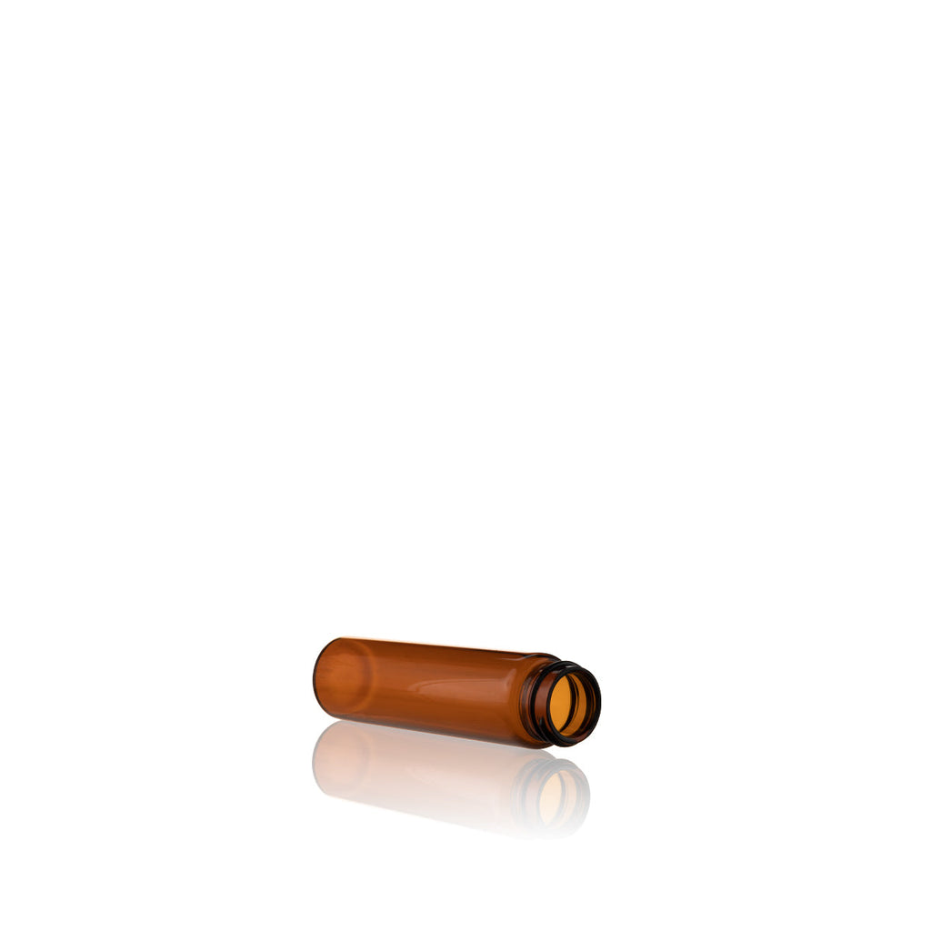 Glass Vial | Amber Glass Pre-Roll Tube | Dropper Caps Included - 8 Dram - 169 Count Glass Vial Biohazard Inc   
