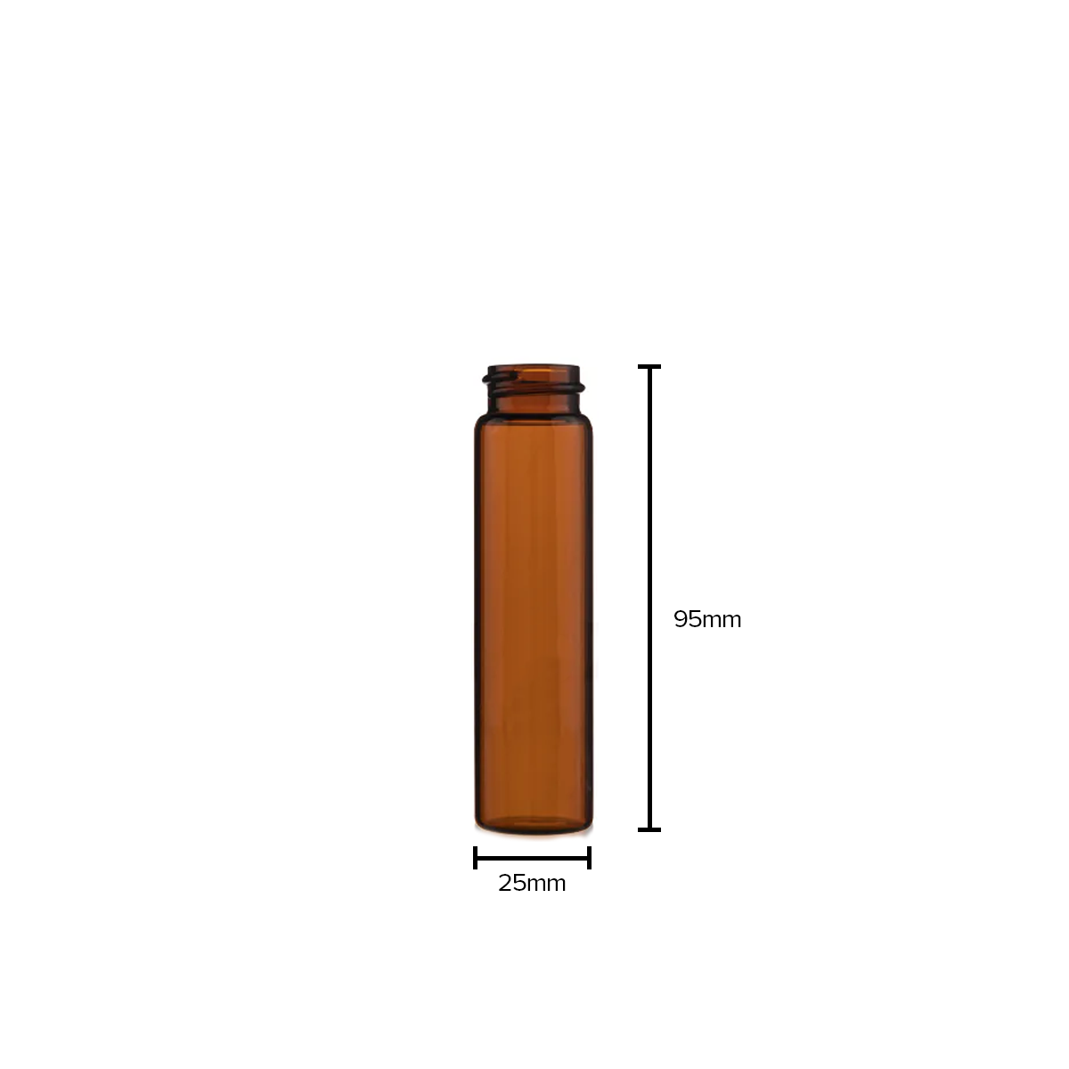 Glass Vial | Amber Glass Pre-Roll Tube | Dropper Caps Included - 8 Dram - 169 Count Glass Vial Biohazard Inc   