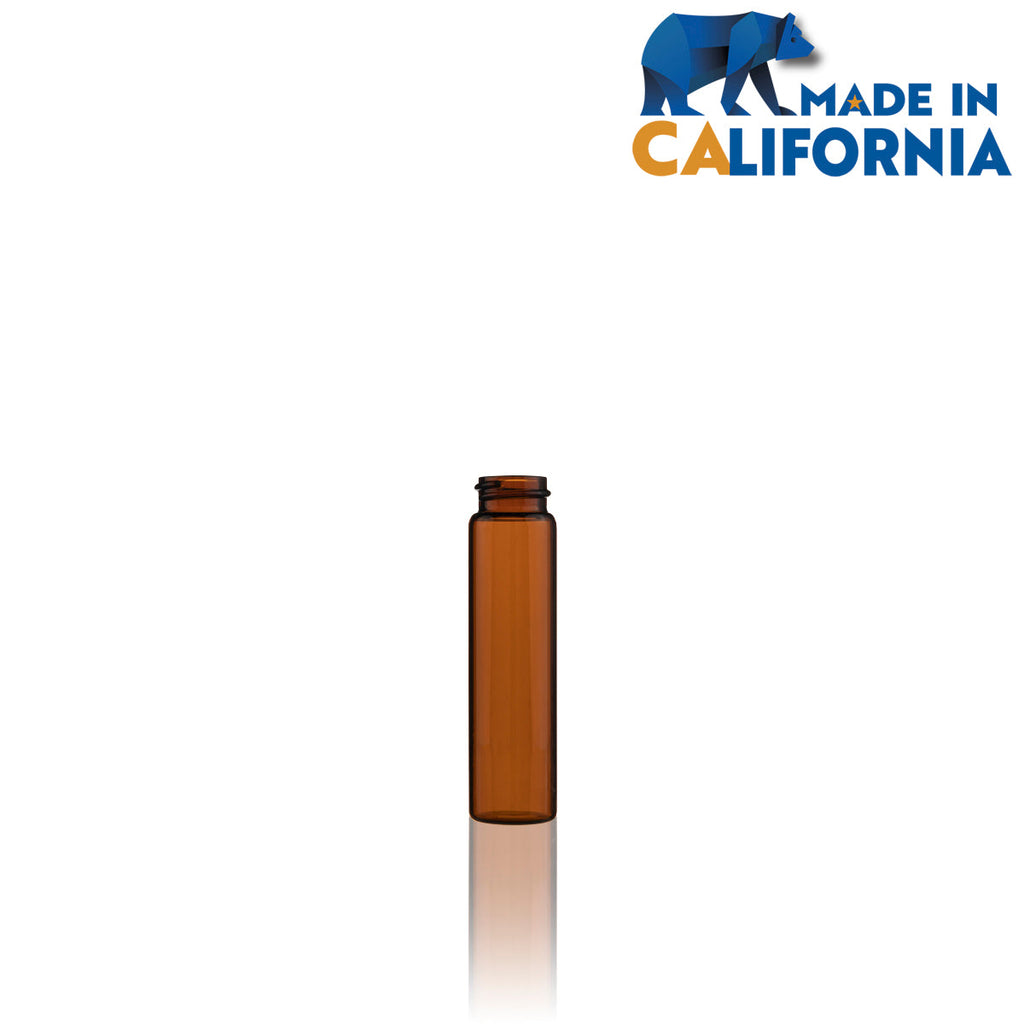 Glass Vial | Amber Glass Pre-Roll Tube | Dropper Caps Included - 8 Dram - 169 Count Glass Vial Biohazard Inc   