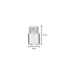 Glass Vial | Clear Glass Vial |  13mm - 1/2 Dram - 144 Count Glass Vial Biohazard Inc
