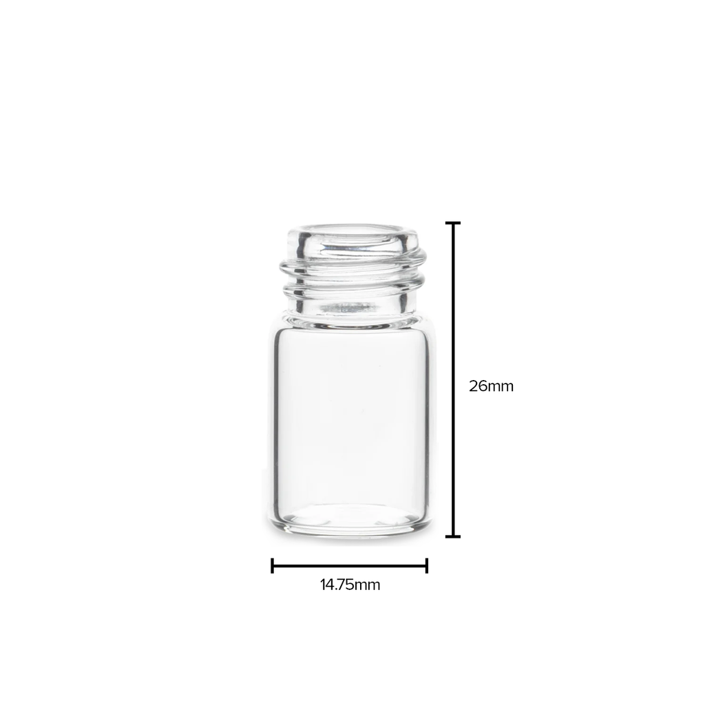 Glass Vial| Clear Glass Vial|  13mm - 2mL - 144 Count Biohazard Inc