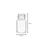 Glass Vial| Clear Glass Vial|  13mm - 2mL - 144 Count Biohazard Inc
