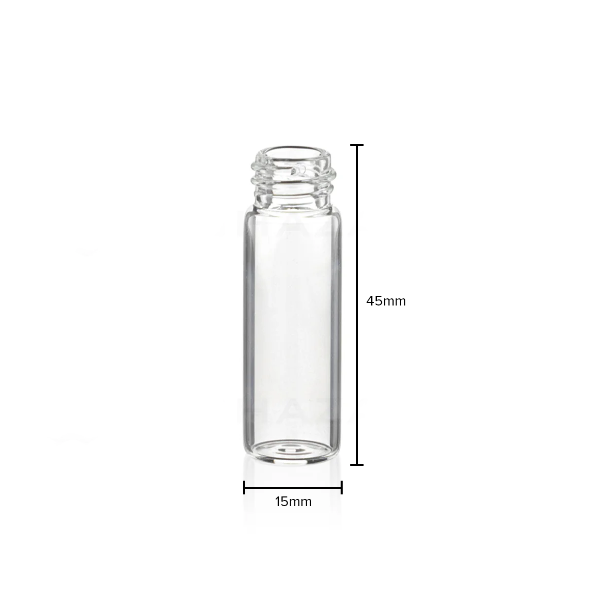 Glass Vials | Glass Vial - Clear | 13mm - 1 Dram - 144 Count Glass Vial Biohazard Inc   