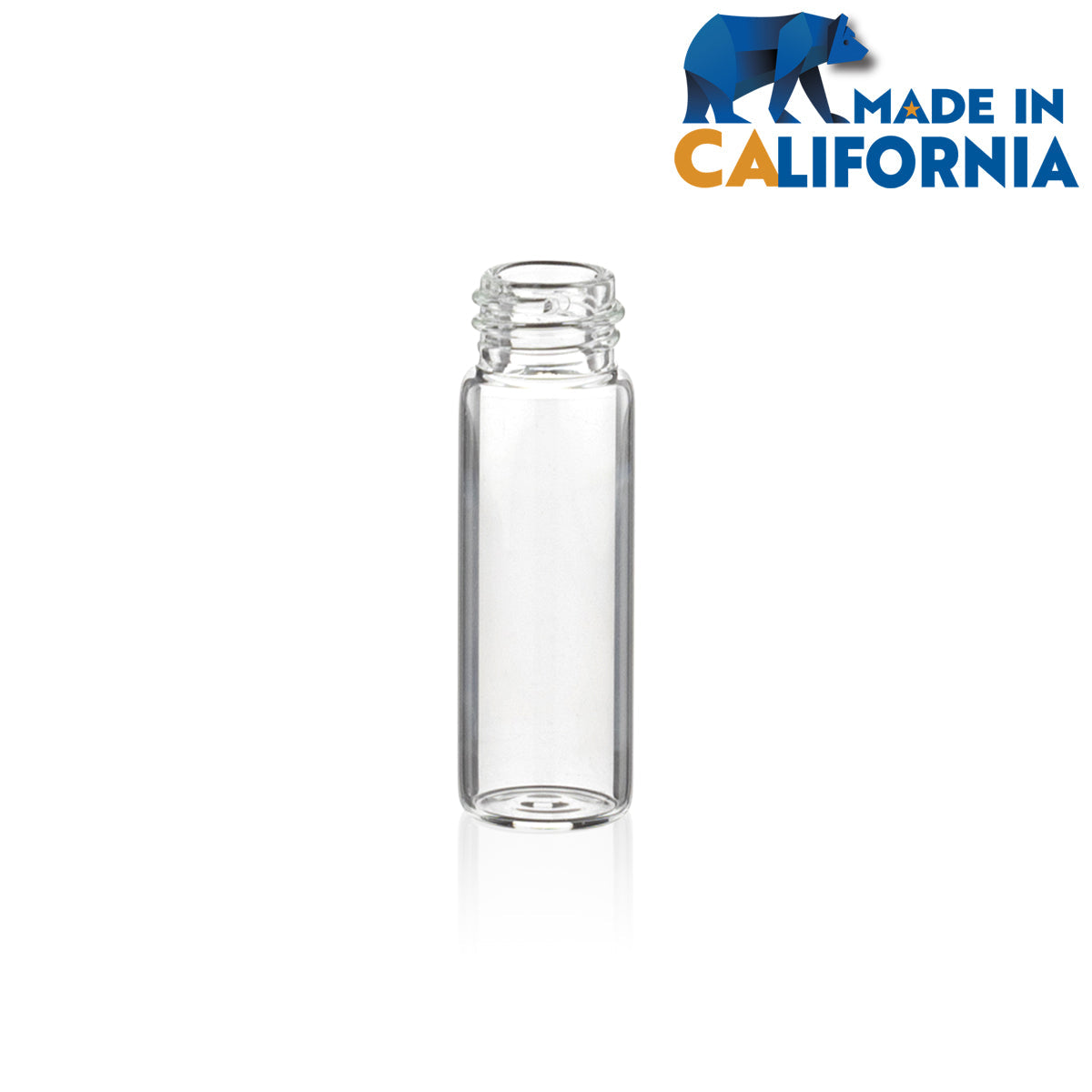 Glass Vials | Glass Vial - Clear | 13mm - 1 Dram - 144 Count Glass Vial Biohazard Inc   