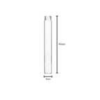 American Glass Vial | Blunt Tube 15/425 Thread | 110mm - Clear - 495 Count Biohazard Inc