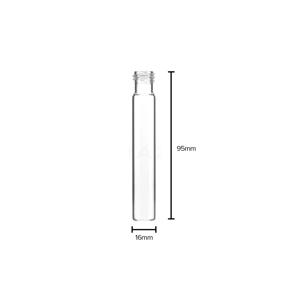Glass Vial | Clear Glass Pre-Roll Tube | 15mm - 95mm - 420 Count Glass Vial Biohazard Inc   