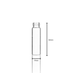 American Glass Vial | Oil Vial 15/425 Thread | 60mm - Clear - 371 Count Biohazard Inc