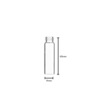 American Glass Vial | Oil Vial 15/425 Thread | 65mm - Clear - 371 Count Biohazard Inc