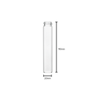 Glass Vial | Clear Glass Pre-Roll Tube | 20mm - 110mm - 240 Count Biohazard Inc