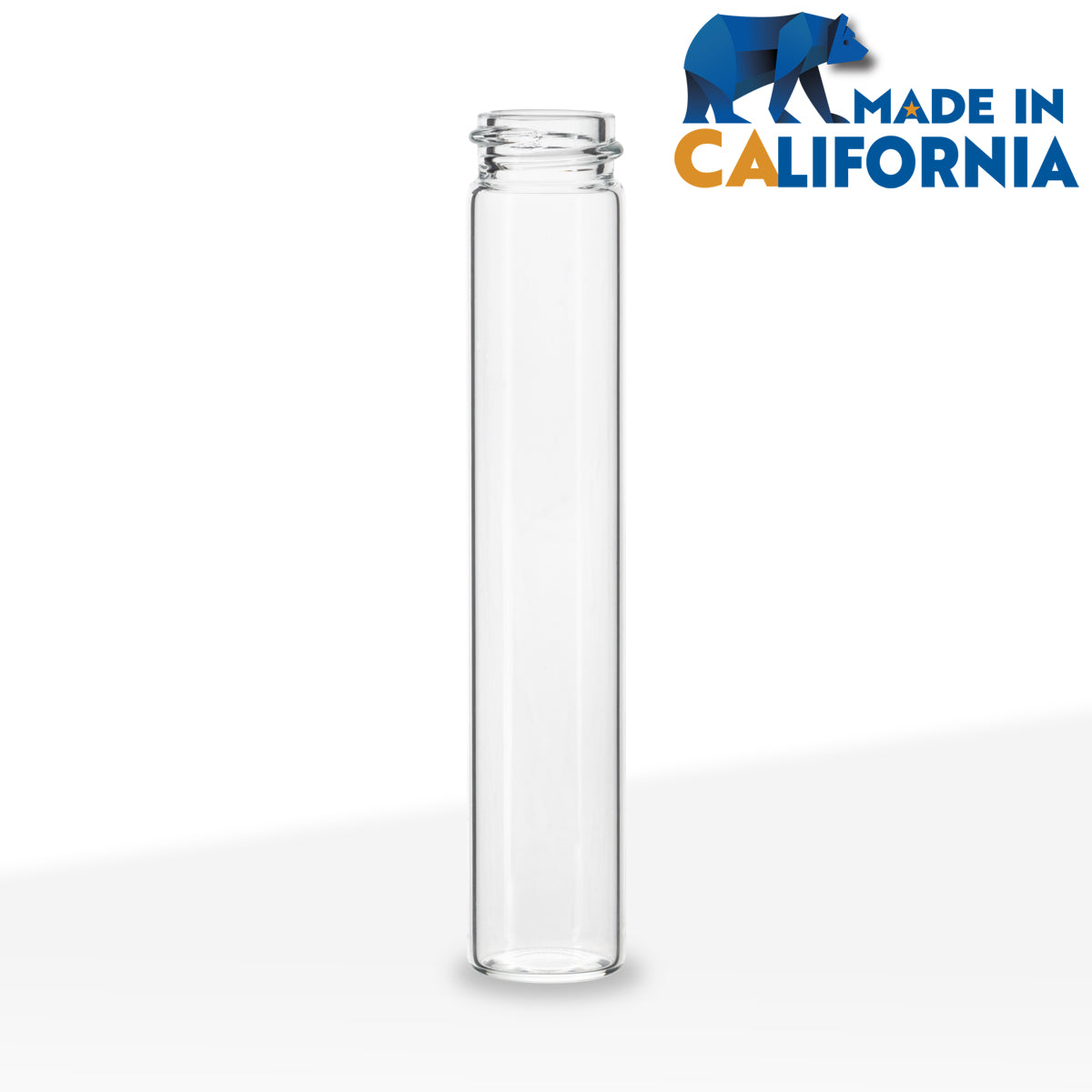 American Glass Vial | Pre-Roll Tube 20/400 Thread | 120mm - Clear - 240 Count Biohazard Inc