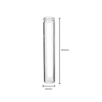 Glass Vial | Clear Glass Blunt Pre-Roll Tube | 22mm - 120mm - 144 Count Glass Vial Biohazard Inc   