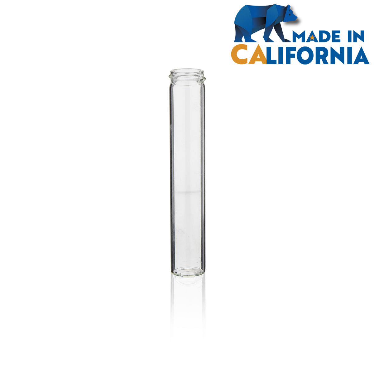 Glass Vial | Clear Glass Blunt Pre-Roll Tube | 22mm - 120mm - 144 Count Glass Vial Biohazard Inc   