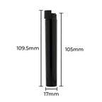 Child Resistant | Push & Turn Vape Cartridge Black Tubes w/ Black Caps | 105mm - 500 Count - Biohazard Inc