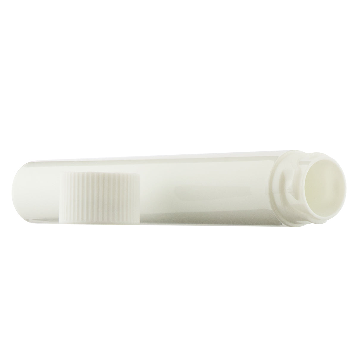 Child Resistant | Push & Turn Vape Cartridge White Tubes w/ White Caps | 105mm - 500 Count - Biohazard Inc