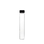 Child Resistant | Push & Turn Vape Cartridge Clear Tubes w/ Black Caps | 125mm - 400 Count - Biohazard Inc