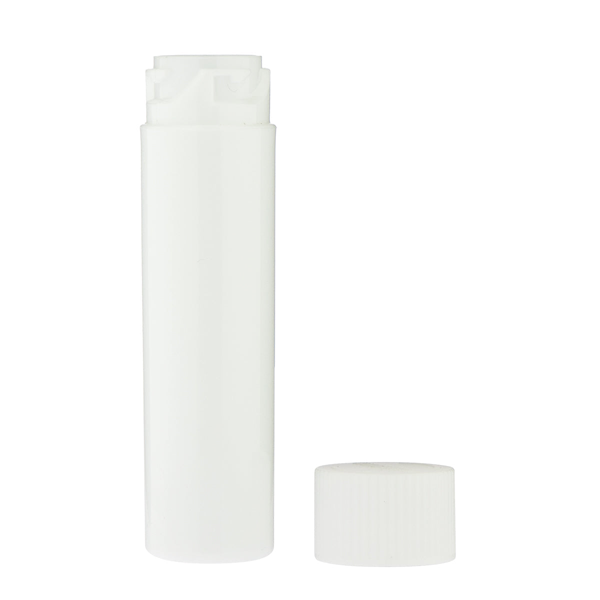 Child Resistant | Push & Turn Vape Cartridge White Tubes w/ White Caps | 72mm - 1000 Count - Biohazard Inc