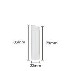 Child Resistant | Push & Turn Vape Cartridge White Tubes w/ White Caps | 78mm - 600 Count