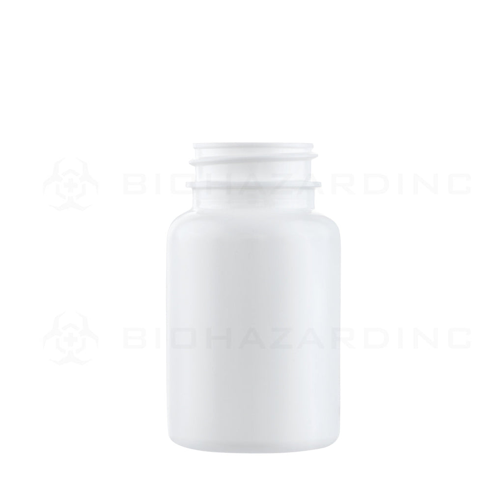 Plastic Pill bottle | 120cc - White - 500 Count  Biohazard Inc   