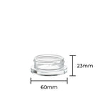 Concentrate Container | Thick Glass Jar | 53mm - 15mL - 60 Count - Biohazard Inc