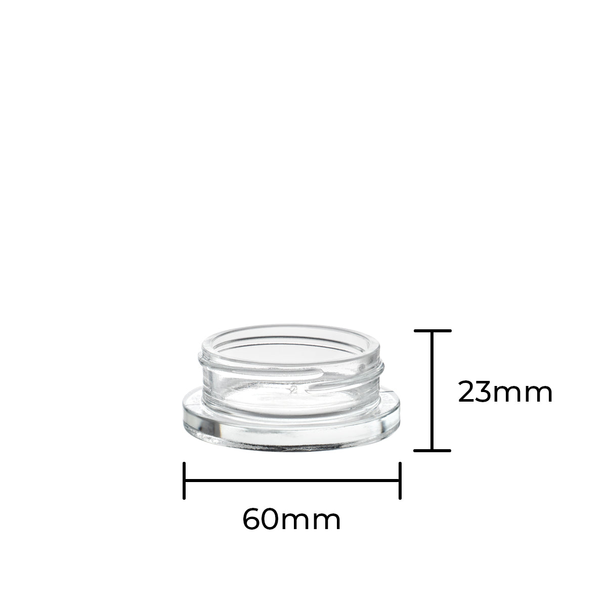 Concentrate Container | Thick Glass Jar | 53mm - 15mL - 60 Count - Biohazard Inc