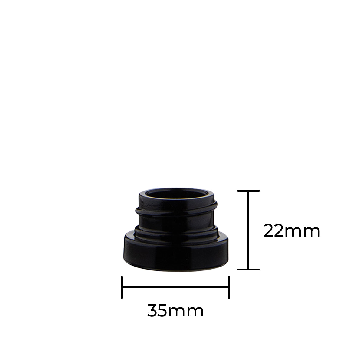 Concentrate Containers | Glass Concentrate Jars - Glossy Black | 28mm - 5mL - 264 Count Concentrate Container Biohazard Inc   