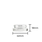 Concentrate Containers | Clear Glass Jars | 38mm - 7mL - 96 Count - Biohazard Inc