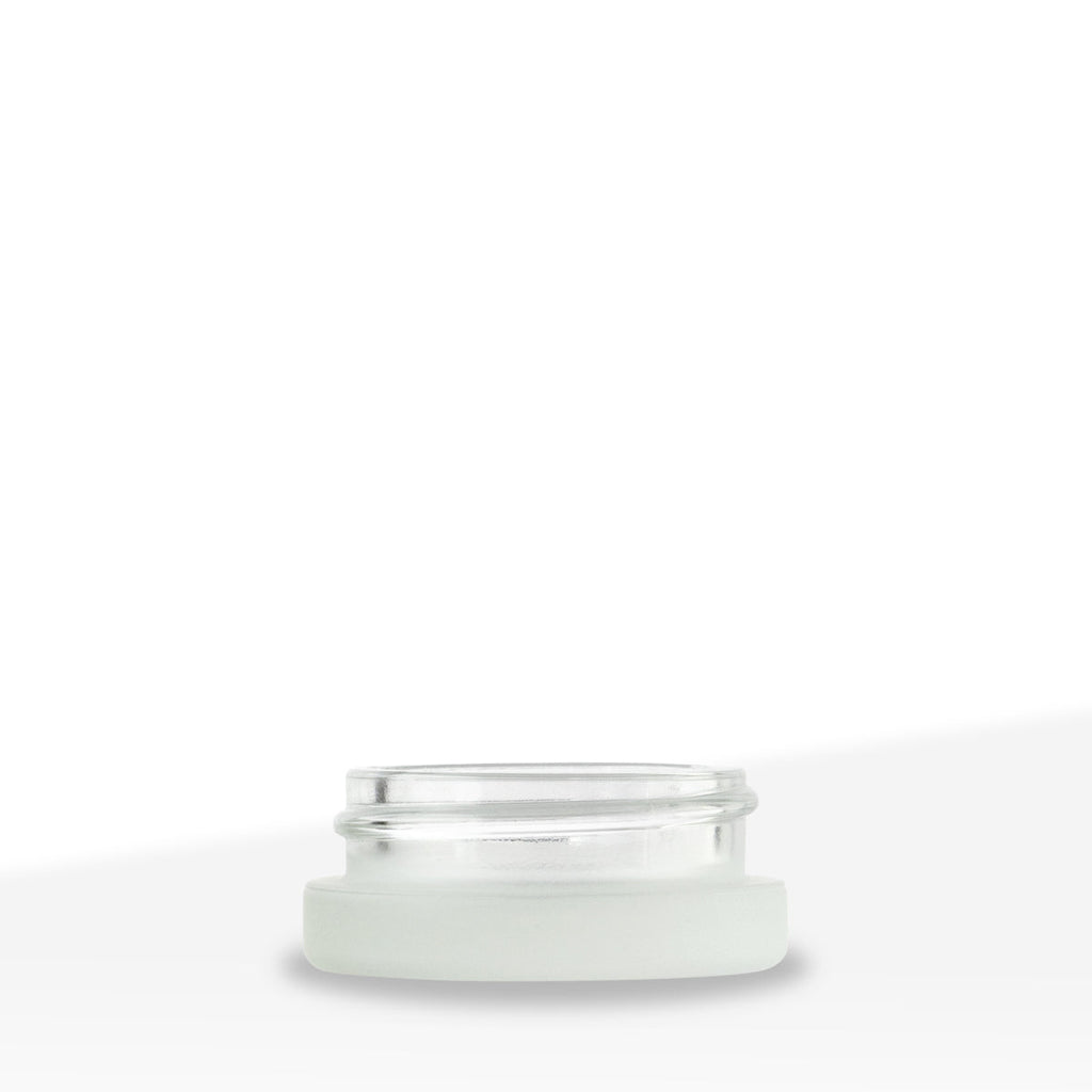Concentrate Containers | Glass Concentrate Jars - Frosted | 38mm -  7mL - 96 Count - Biohazard Inc