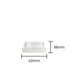 Concentrate Containers | Glass Concentrate Jars - Frosted | 38mm -  7mL - 96 Count - Biohazard Inc