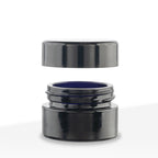 Concentrate Containers | MIRON UV Glass Concentrate Jars w/ Caps | 10ml - Black - 72 Count - Biohazard Inc