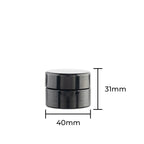 Concentrate Containers | MIRON UV Glass Concentrate Jars w/ Caps | 10ml - Black - 72 Count - Biohazard Inc