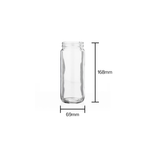 Glass Jars | Straight Sided 63/400 Thread | 16oz - Clear - 12 Count