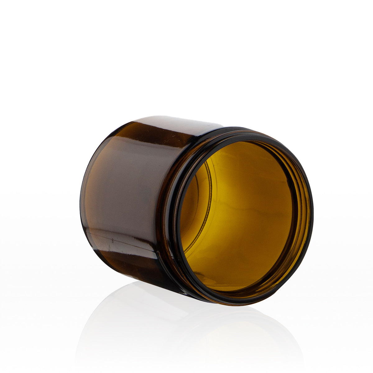 Glass Jar | Straight Sided Glass Jars - Amber | 89mm - 16oz - 12 Count  Biohazard Inc   