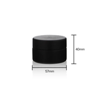 Child Resistant | Straight Sided Glass Jars w/ Flush Caps - Matte Black | 50mm - Various Sizes Child Resistant Jar Biohazard Inc 1oz - 200 Count  