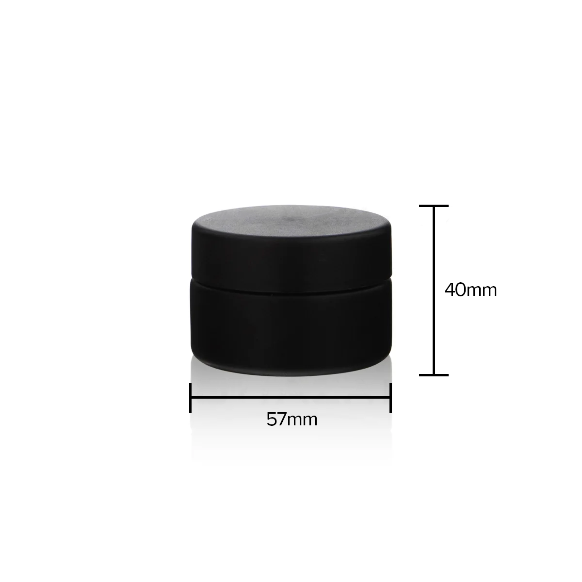 Child Resistant | Straight Sided Glass Jars w/ Flush Caps - Matte Black | 50mm - Various Sizes Child Resistant Jar Biohazard Inc 1oz - 200 Count  