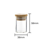 Stash Weed Jar | Straight Sided w/ Wooden Lid | 1oz - Clear - 200 Count - Biohazard Inc - Infographic