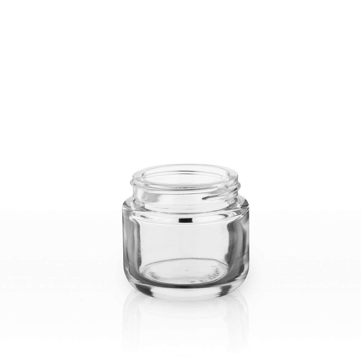 Glass Jar | Rounded Base Heavy Wall Glass Jars - Clear | 53mm - 2.5oz - Various Counts Glass Jar Biohazard Inc 32 Count  