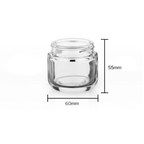 Glass Jar | Rounded Base Heavy Wall Glass Jars - Clear | 53mm - 2.5oz - Various Counts Glass Jar Biohazard Inc 32 Count  