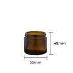 Glass Jars | Straight Sided 53/400 Thread | 2oz - Amber - 24 Count - Biohazard Inc
