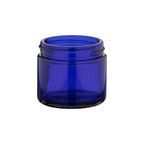 Glass Jars | Straight Sided 53/400 Thread | 2oz - Cobalt Blue - 42 Count - Biohazard Inc