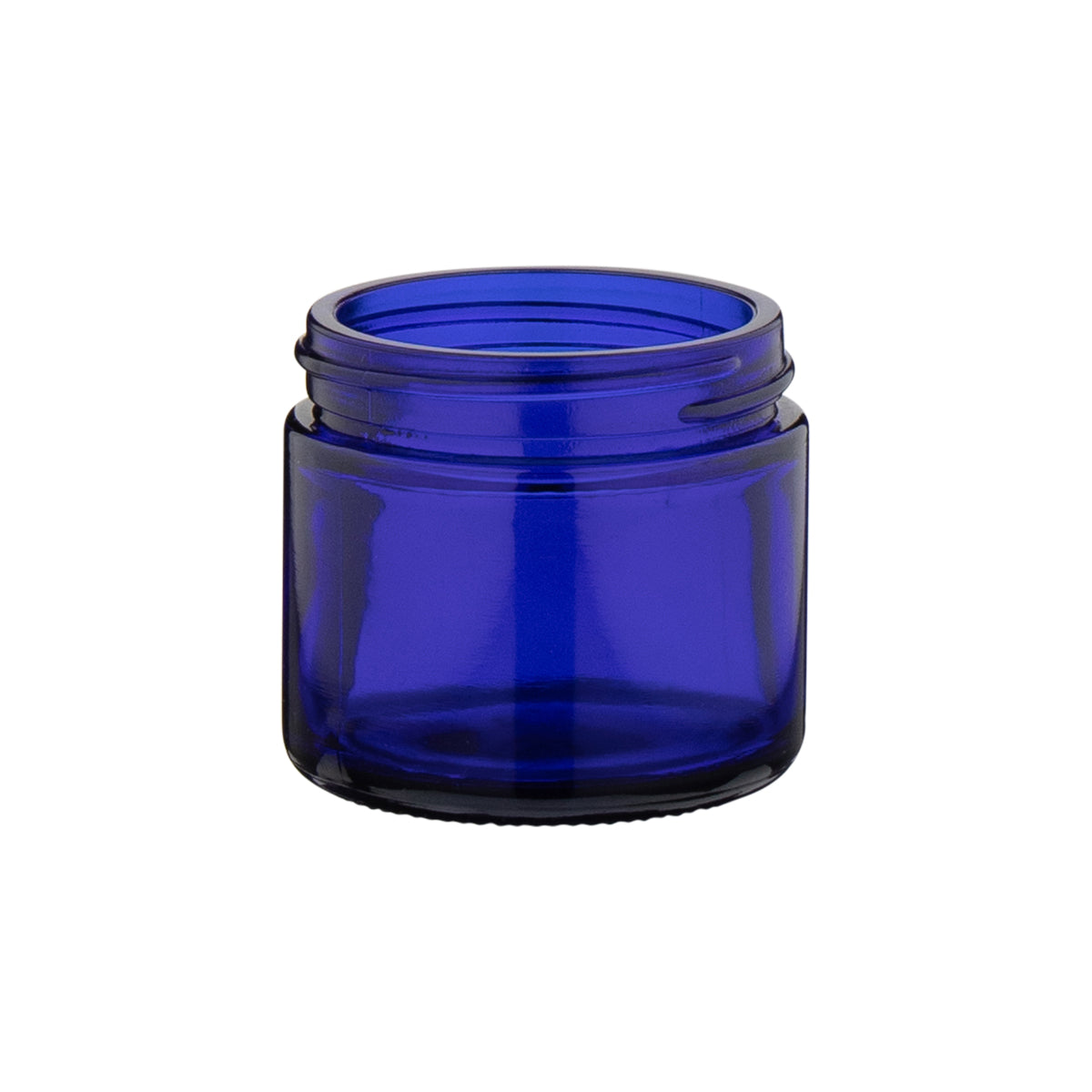 Glass Jars | Straight Sided 53/400 Thread | 2oz - Cobalt Blue - 42 Count - Biohazard Inc