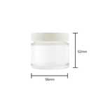 Glass Jar | Clear Glass Jars w/ Ribbed Caps - Matte White | 2oz - 240 Count Glass Jar Biohazard Inc   