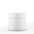 Child Resistant | Straight Sided Glass Jars w/ Flush Caps - Opaque White | Various Sizes Child Resistant Jar Biohazard Inc 50mm - 3oz - 150 Count  